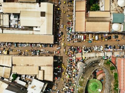 crowded street in nigeria